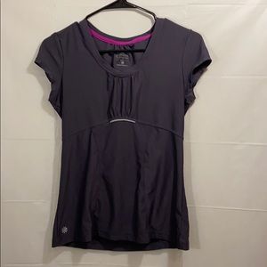 Athleta Gray Short Sleeve Top Size Small